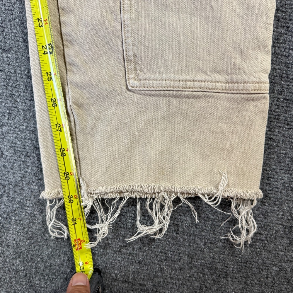 Free People We the Free Size 31 Risk Taker Mid Rise Straight Jeans Beige Ecru - Picture 8 of 13